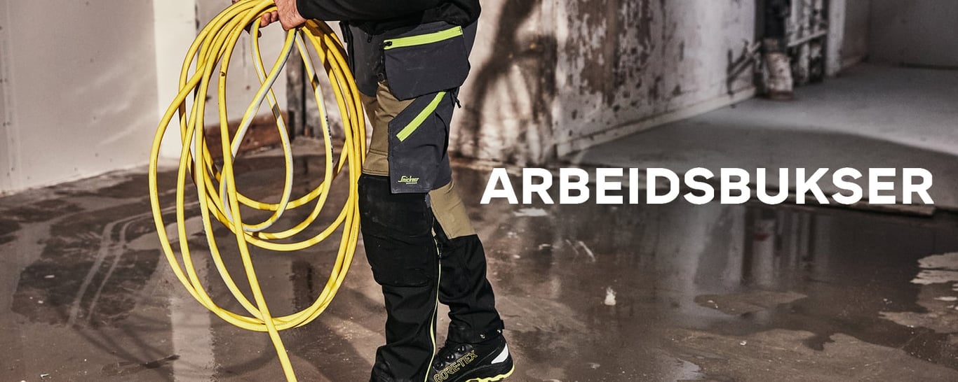 Arbeidsbuksene fra Snickers Workwear får du hos Brødrene Dahl