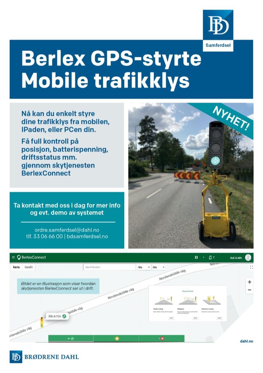 BD Samferdsel DM Berlex GPS-styrte Mobile trafikklys Hoved