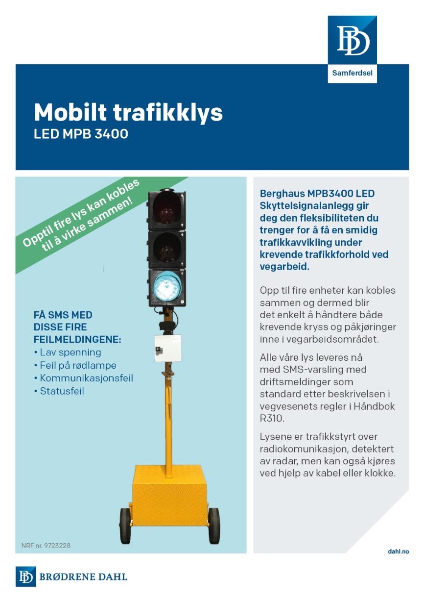 Mobilt trafikklys MPB 3400